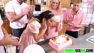 Step daughter gangbanged on her birthday